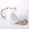 ЧАШКА ДЛЯ СУБЛІМАЦІЇ БІЛА ІЗ ЗОЛОТИМ ОБОДКОМ І РУЧКОЮ - 2