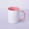 ЧАШКА СУБЛІМАЦІЙНА КОЛЬОРОВА ВСЕРЕДИНІ І РУЧКА (РОЖОВА) - 1