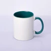 ЧАШКА СУБЛІМАЦІЙНА КОЛЬОРОВА ВСЕРЕДИНІ І РУЧКА (ЗЕЛЕНА) - 1