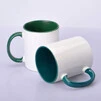 ЧАШКА СУБЛІМАЦІЙНА КОЛЬОРОВА ВСЕРЕДИНІ І РУЧКА (ЗЕЛЕНА) - 2