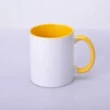 ЧАШКА СУБЛІМАЦІЙНА КОЛЬОРОВА ВСЕРЕДИНІ І РУЧКА (ЖОВТА) - 2