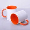 ЧАШКА СУБЛІМАЦІЙНА КОЛЬОРОВА ВСЕРЕДИНІ І РУЧКА (ПОМАРАНЧОВА) - 2