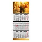 Квартальний календар на 2026 рік "Ведмедик з квітами" К052