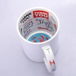 ЧАШКА ДЛЯ СУБЛІМАЦІЇ БІЛА З МАЛЮНОКОМ ВСЕРЕДИНІ 330мл (ДЯКУЮ)