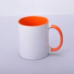 ЧАШКА СУБЛІМАЦІЙНА КОЛЬОРОВА ВСЕРЕДИНІ І РУЧКА (ПОМАРАНЧОВА)