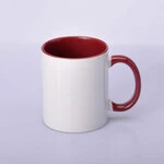 ЧАШКА СУБЛІМАЦІЙНА КОЛЬОРОВА ВСЕРЕДИНІ І РУЧКА (БОРДОВА)