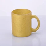 ЧАШКА СУБЛІМАЦІЙНА 330мл ГЛІТТЕР ЗОЛОТА З БЛИСКОМ