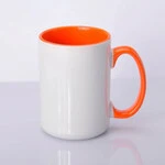 ЧАШКА КОЛЬОРОВА BIG 425 ml, colored inside (ORANGE)/ПОМОРАНЧЕВА