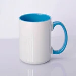 ЧАШКА КОЛЬОРОВА BIG 425 ml, colored inside (BLUE)/БЛАКИТНА