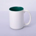 ЧАШКА КОЛЬОРОВА BIG 425 ml, colored inside (GREEN) КОЛІР ТІЛЬКИ ВСЕРЕДИНІ