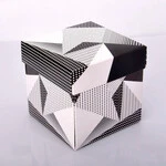 УПАКОВКА ДЛЯ ЧАШОК 330мл З КРИШКОЮ ЧОРНО-БІЛА - 1