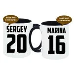 Парні чашки Імена з Номерами