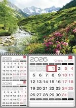 Квартальний календар на 2026 рік "Природа" на 1 пружині К074