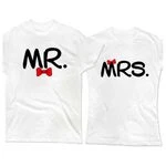 Парні футболки Містер і Місіс (метелики)