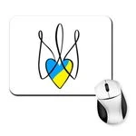 Килимок для миші Тризуб з серцем України