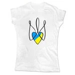 Жіноча футболка Тризуб з серцем України