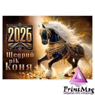 Квартальний календар на 2026 рік "Щедрий рік Коня. Символ року 2026" К043