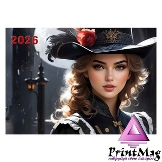 Квартальний календар на 2026 рік "Леді в капелюсі" К032