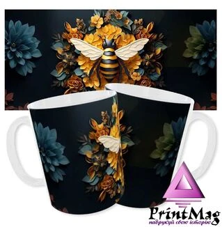 Чашка 3D пасічнику принт на всю чашку