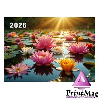 Квартальний календар на 2026 рік "Лотоси на світанку" К039