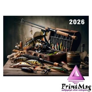 Квартальний календар на 2026 рік "Спорядження рибалки" К064