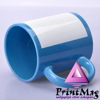 ЧАШКА СУБЛІМАЦІЙНА З БІЛИМ ПОЛЕМ БЛАКИТНА