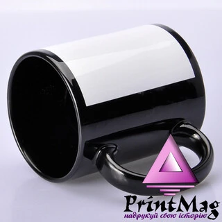 ЧАШКА СУБЛІМАЦІЙНА З БІЛИМ ПОЛЕМ ЧОРНА