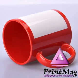 ЧАШКА СУБЛІМАЦІЙНА З БІЛИМ ПОЛЕМ ЧЕРВОНА