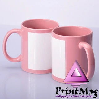 ЧАШКА СУБЛІМАЦІЙНА З БІЛИМ ПОЛЕМ РОЖЕВА