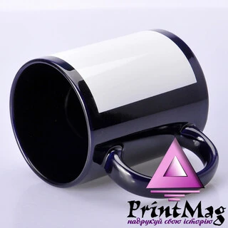 ЧАШКА СУБЛІМАЦІЙНА З БІЛИМ ПОЛЕМ КОБАЛЬТ