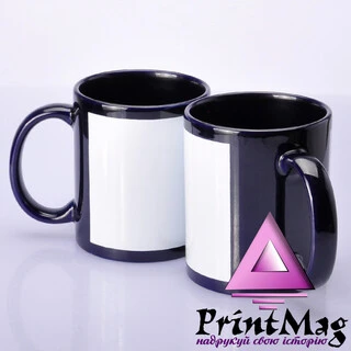 ЧАШКА СУБЛІМАЦІЙНА З БІЛИМ ПОЛЕМ КОБАЛЬТ