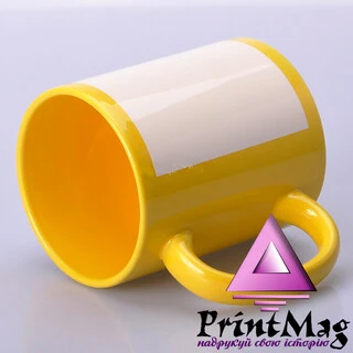 ЧАШКА СУБЛІМАЦІЙНА З БІЛИМ ПОЛЕМ ЖОВТА