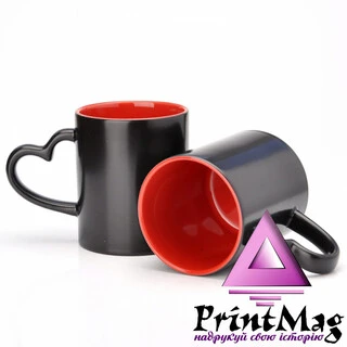 ЧАШКА СУБЛІМАЦІЙНА ХАМЕЛЕОН LOVE КОЛІР ВСЕРЕДИНІ (ЧЕРВОНИЙ)