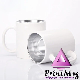 ЧАШКА СУБЛІМАЦІЙНА ДЗЕРКАЛЬНА ВСЕРЕДИНІ СРІБНА