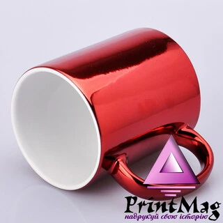 ЧАШКА СУБЛІМАЦІЙНА ДЗЕРКАЛЬНА ЧЕРВОНА