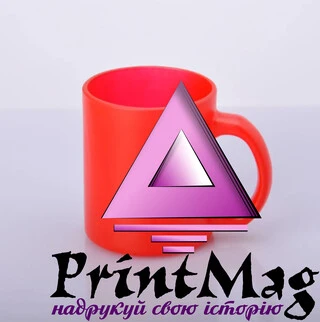 ЧАШКА СУБЛІМАЦІЙНА 330мл ФЛУОРЕСЦЕНТНА ЧЕРВОНА