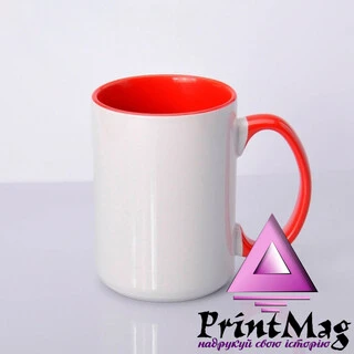 ЧАШКА КОЛЬОРОВА BIG 425 ml, colored inside (RED)/ЧЕРВОНА