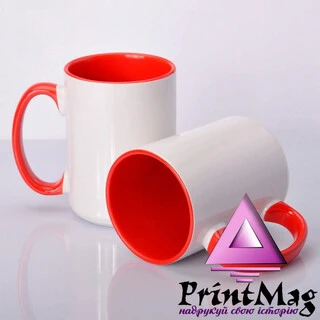 ЧАШКА КОЛЬОРОВА BIG 425 ml, colored inside (RED)/ЧЕРВОНА