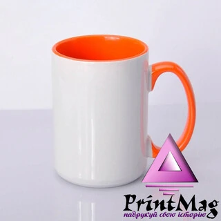 ЧАШКА КОЛЬОРОВА BIG 425 ml, colored inside (ORANGE)/ПОМОРАНЧЕВА