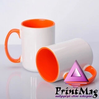 ЧАШКА КОЛЬОРОВА BIG 425 ml, colored inside (ORANGE)/ПОМОРАНЧЕВА