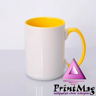 ЧАШКА КОЛЬОРОВА BIG 425 ml, colored inside (YELLOW)/ЖОВТА