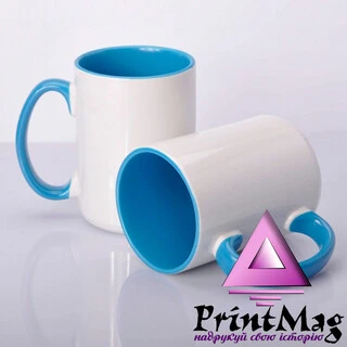 ЧАШКА КОЛЬОРОВА BIG 425 ml, colored inside (BLUE)/БЛАКИТНА