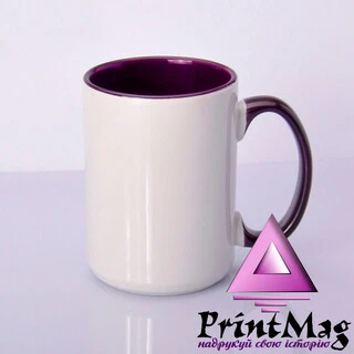 ЧАШКА КОЛЬОРОВА BIG 425 ml, colored inside (VIOLET)/ФІОЛЕТОВА