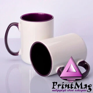 ЧАШКА КОЛЬОРОВА BIG 425 ml, colored inside (VIOLET)/ФІОЛЕТОВА