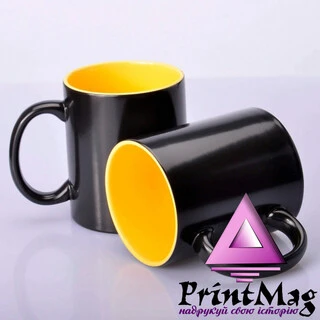 ЧАШКА СУБЛІМАЦІЙНА ХАМЕЛЕОН FULL НАПІВМАТОВА ЖОВТА