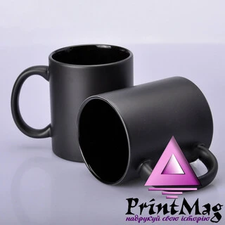 ЧАШКА СУБЛІМАЦІЙНА ХАМЕЛЕОН FULL МАТОВА ЧОРНА