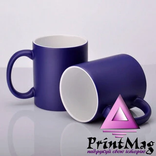 ЧАШКА СУБЛІМАЦІЙНА ХАМЕЛЕОН МАТОВА СИНЯ