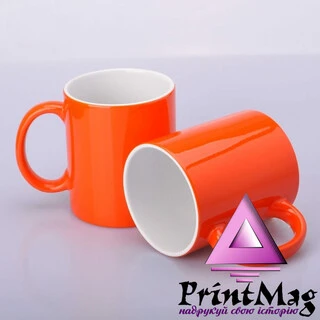 ЧАШКА СУБЛІМАЦІЙНА ХАМЕЛЕОН ГЛЯНЕЦЬ ПОМАРАНЧЕВА