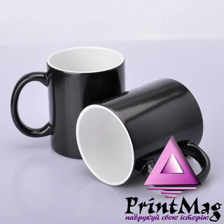 ЧАШКА СУБЛІМАЦІЙНА ХАМЕЛЕОН НАПІВМАТОВА ЧОРНА