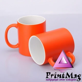 ЧАШКА СУБЛІМАЦІЙНА ХАМЕЛЕОН НАПІВМАТОВА ПОМОРАНЧЕВА
